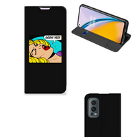 OnePlus Nord 2 5G Hippe Standcase Popart Oh Yes - thumbnail