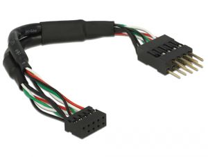 DeLOCK 41977 0.12m Vrouwelijk Mannelijk Zwart USB-kabel