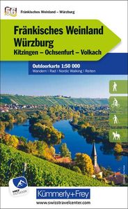 Wandelkaart 56 Outdoorkarte Fränkisches Weinland, Würzburg | Kümmerly