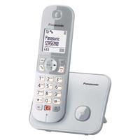 Panasonic KX-TG6851SPS Digitale draadloze telefoon, basiseenheid en 1 hoofdtelefoon, beller-ID, blokkeren van vervelende oproepen, belcategorie, lcd-display, verlicht toetsenbord, zilverkleurig