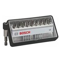 Bosch 2607002567 25 mm Extra Harde Robuuste Lijnschroevendraaierset Plus Magnetische houder (18-delig) L1