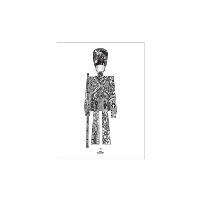 Kay Bojesen - Guardsman poster 30x40 cm black/white (39498)