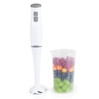GOURMETmaxx Blender & smoothiemaker - met stabiele roestvrijstalen messen | elektrische blender met 700 ml blender & afneembaar mixopzetstuk | compact design met antislip handgrepen [400 W]