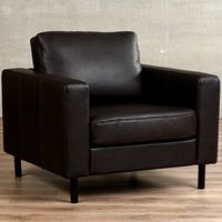 Leren fauteuil - bank Match - bruin leer - Echt leer, Modern, ontdek de vele Leersoorten en Kleuren bij ShopX