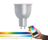 EGLO connect LED GU10 lamp, Smart Home lamp, 5 Watt (gelijk aan 29 Watt), 400 Lumen, GU10 LED dimbaar, kleurtemperatuur en RGB-kleuren instelbaar, LED lamp, LED spot Ø 5 cm
