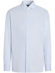 Zegna chemise à fines rayures - Bleu