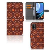 Xiaomi Redmi 9T | Poco M3 Telefoon Hoesje Batik Brown - thumbnail