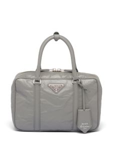 Prada sac cabas médium en cuir - Gris