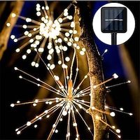 zonne-verlichting outdoor led starburst lichten led vuurwerk boeket outdoor solar tuinverlichting 40 takken 200led opknoping bezem koperdraad lantaarn outdoor party festival kerst waterdicht Lightinthebox - thumbnail