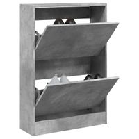 Schoenenkast 60x21x87,5 cm bewerkt hout betongrijs