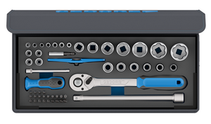 Gedore TC 19 20 MU-10 | Dopsleutelset 1/4" + 1/2" | in etui met CT-module | 52-delig - 3085031