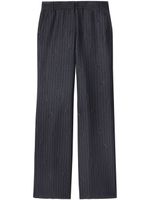 Off-White pantalon à fines rayures - Gris