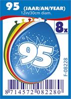 Folat - 95 Jaar Ballonnen 30cm 8 stuks
