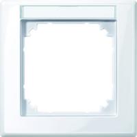 Merten 470125 M-SMART-frame, 1-voudig met labelhouder, actief wit glanzend