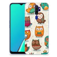 OPPO A5 2020 TPU Hoesje Vrolijke Uilen