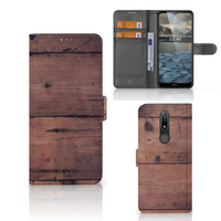 Nokia 2.4 Book Style Case Old Wood - thumbnail