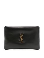 Saint Laurent pochette Calypso en cuir - Noir