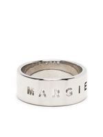 MM6 Maison Margiela bague à logo gravé - Argent