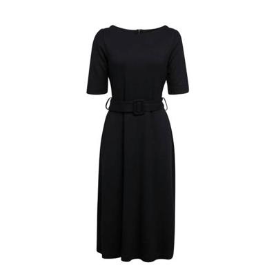 ESPRIT Women Collection fijngebreide jurk met plooien zwart ESPRIT Women Collection fijngebreide jurk met plooien zwart