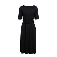 ESPRIT Women Collection fijngebreide jurk met plooien zwart