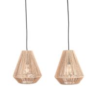 LABEL51 Hanglamp Ibiza - Naturel - Jute - 2-Lichts - thumbnail