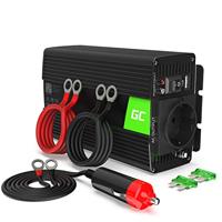 Green Cell® 500W/1000W Gewijzigde sinusgolf Omvormer 12V naar 230V Spanningsomvormer Stroomomvormer Power Inverter voor auto, directe aansluiting op de autobatterij, stekker van de sigarettenaansteker