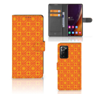 Samsung Galaxy Note20 Ultra Telefoon Hoesje Batik Oranje