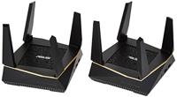 ASUS RT-AX92U AX6100 WiFi Mesh Gaming System, 2 stuks, Tri-Band WiFi 6 (802.11ax), 6100 Mbps, AiProtection Pro, geïntegreerde WTFast voor games, VPN, Adaptive QoS, DFS-band, zwart