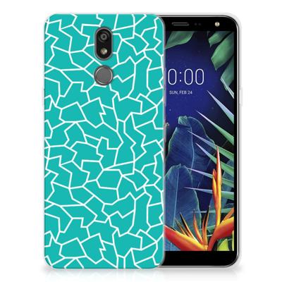 LG K40 Hoesje maken Cracks Blue