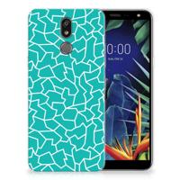 LG K40 Hoesje maken Cracks Blue