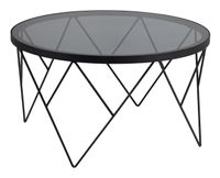 Bendt Ronde Salontafel Averill Glas, 80cm - Grijs - thumbnail