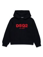 DSQUARED2 KIDS hoodie en jersey à logo imprimé - Noir