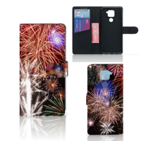 Xiaomi Redmi Note9 Wallet Case met Pasjes Vuurwerk