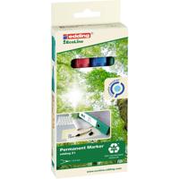 Edding 21 EcoLine 4-21-4 Permanent marker Zwart, Blauw, Rood, Groen Watervast: Ja