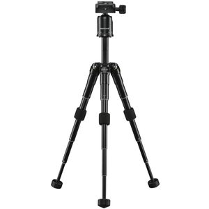 Mantona 21182 Tripod 1/4 inch, 3/8 inch Werkhoogte: 17 - 49.5 cm Zwart Kogelkop