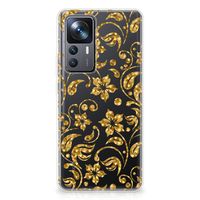 Xiaomi 12T | 12T Pro TPU Case Gouden Bloemen - thumbnail