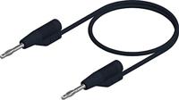 SKS Hirschmann MVL F 2/50 Messleitung [Lamellenplug 2mm - Lamellenplug 2 mm] 0.50m black 1St