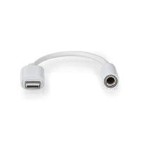 Lightning-Adapter - Apple Lightning 8-Pins - 3,5 mm Female - Vernikkeld - 0.10 m - Rond - PVC