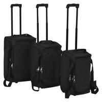 vidaXL Bagageset zwart 3-delig