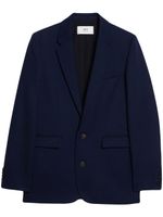 AMI Paris blazer en laine à simple boutonnage - Bleu