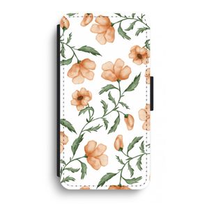 Peachy flowers: iPhone XR Flip Hoesje