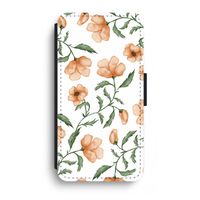 Peachy flowers: iPhone XR Flip Hoesje - thumbnail