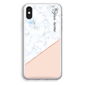 Marmer in stijl: iPhone X Transparant Hoesje