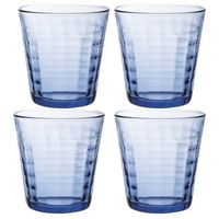 4x Drinkglazen/waterglazen blauw 275 ml Prisme - thumbnail