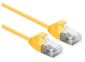 ROLINE UTP Data Center Patchkabel Cat.6A (Class EA), LSOH, extra dun, geel, 0,5 m