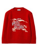 Burberry Kids pull en maille intarsia - Rouge