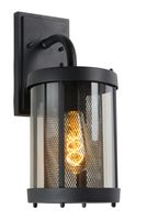 Lucide MAKKUM - Wandlamp Binnen/Buiten - 1xE27 - IP23 - Zwart