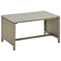 Salontafel 70x40x38 cm poly rattan beige - thumbnail