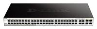 D-Link DGS-1210-52/E 52-poorts Gigabit Smart Switch (48 x 10/100/1000 Mbit/s Base-T-poorten, 4 x 100/1000 Mbit/s SFP combo poorten) - alleen EU-netsnoer