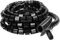 MAX HAURI 128536 spiraalslang, zwart, 15 mm